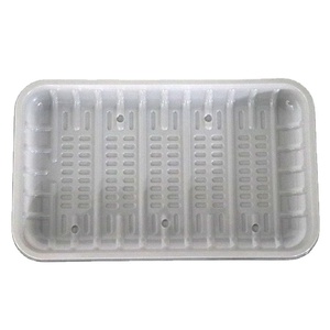 Disposable PP black rectangular blister plastic fruit vegetable food frozen packaging trays