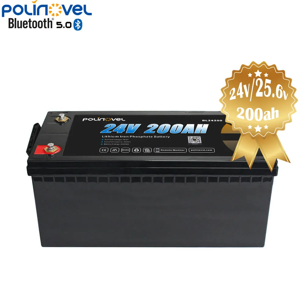 Polinovel 24 וולט נטענת 200Ah Lifepo4 סוללות 24 V סוללה עבור משאית