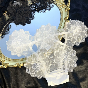 Tanga Sexy de Encaje Bordado, Ropa Interior Transparente Ajustable para Mujer Madura, Tanga con Letra Inicial - Product Image 3