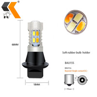 Ampoules LED de clignotant de voiture HOLY T20 1156 8W 1100LM bicolores blanc/jaune compatibles Canbus sans erreur