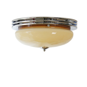 ZONGFU Lighting Vintage <b>Ceiling</b> <b>Light</b> 40cm Milk Coffee Color LED Surface Mounted Bedroom Study <b>Light</b> - Product Image 5