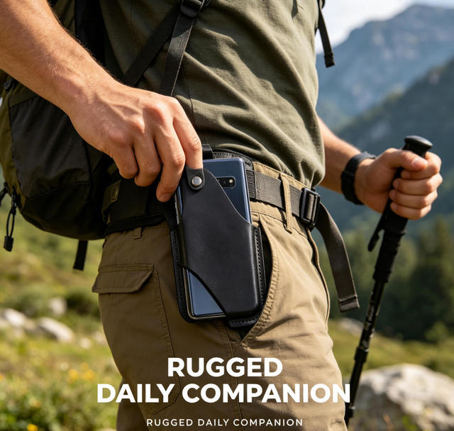 Best Cell Phone Holster Outdoor Waist Belt Clip Phone Pouch Loop Pack Casual Genuine Leather Mobile Phone Case Bag Cover Holder