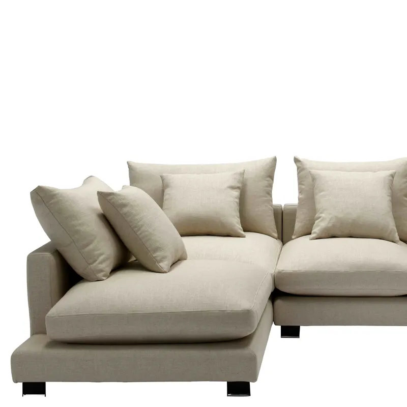 Sofa Kulit Gandum Top Desain Gaya Italia Modern Furnitur Rumah