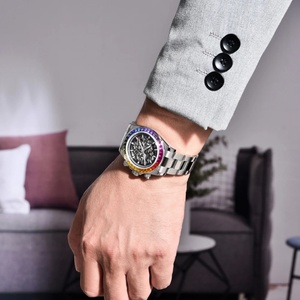 Reloj Deportivo Mecánico de Esqueleto PAGANI DESIGN para Hombre, 40 mm, Acero Inoxidable de Lujo, Resistente al Agua 10 Bar, Automático, Zafiro - Product Image 6