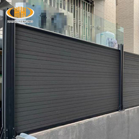 Populaire Bois Plastique Composite Jardin Clôture Panneau Aluminium Post Décoration Extérieure Intimité Latte Mur WPC Clôture