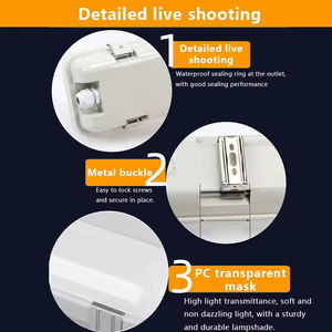 Luminaire LED linéaire IP65 4 pieds, étanche à l'eau, à la poussière et aux intempéries, pour entrepôt et chambre froide - Product Image 2