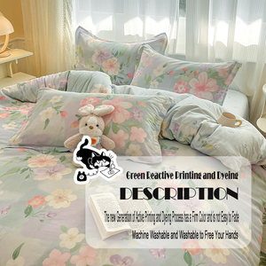 Luxury Cotton Duvet Cover Bedding Set Modern Digital Printed Luxury <strong>Bed</strong> <strong>Sheet</strong> - Product Image 5