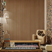 Panneaux acoustiques muraux décoratifs en bois durables, insonorisants pour studio, bureau, home cinéma