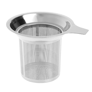 Infusor de té de malla de acero inoxidable con asa, reutilizable para el hogar, colador de café, filtro metálico para té a granel, infusor de té - Product Image 1