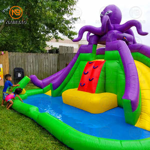 Tobogán acuático inflable del <span class=keywords><strong>pulpo</strong></span> del patio al aire libre con la <span class=keywords><strong>piscina</strong></span> de agua, tobogán mojado inflable de los niños - Product Image 3