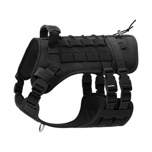 Harnais tactique pour chien avec système MOLLE, rembourrage doux, réglable, anti-traction, pour chien de taille moyenne à grande, randonnée et entraînement en extérieur - Product Image 1
