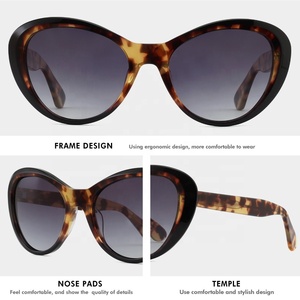 Lunettes de soleil HEMME <span class=keywords><strong>Paris</strong></span> en gros, logo personnalisé, forme de cœur pour femmes, OEM, polarisées, TAC UV400, acétate, légères, vision nocturne - Product Image 2