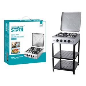 WinningStar Cross-Border Four-Burn Gas <b>Stove</b> with Rack, European Outdoor Cooking Set, Gas <b>Stove</b>, Simple European Style <b>Stove</b> - Product Image 1