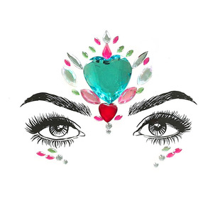 Mặt Đá Quý Rhinestone Hình Xăm Đồ Trang Sứ<span class=keywords><strong>c</strong></span> Mắt Khuôn Mặt <span class=keywords><strong>C</strong></span>ơ Thể Tạm Thời Sticker Cho Lễ Hội Đảng - Product Image 3