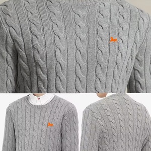 <strong>Custom</strong> Logo Men's <strong>Sweater</strong> Manufacturer Pullover Pure Cotton Knitwear Winter Crew Neck Casual Pullover <strong>Custom</strong> <strong>Knit</strong> <strong>Sweater</strong> Men - Product Image 3