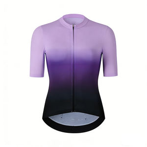 Maillot de cyclisme à manches courtes à séchage rapide avec imprimé dégradé tropical personnalisé de qualité supérieure, équipement de cyclisme sur route, vêtements de cyclisme personnalisés - Product Image 4