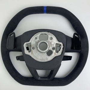 Volant en Suède Personnalisé Nouveau Style Compatible avec <span class=keywords><strong>Audi</strong></span> A1 A3 A4 A5 A6 A7 RS R8 RS3 C7 Q5 Q7 S3 8V B8 B9 S4 <span class=keywords><strong>Q3</strong></span> Q8 TT - Product Image 6