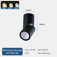 Lámparas LED Impermeables para Jardín, 10W, Ajustables, Decorativas, de Pared, con Cubierta de Aleación de Aluminio, Lámpara de Pared con Reloj