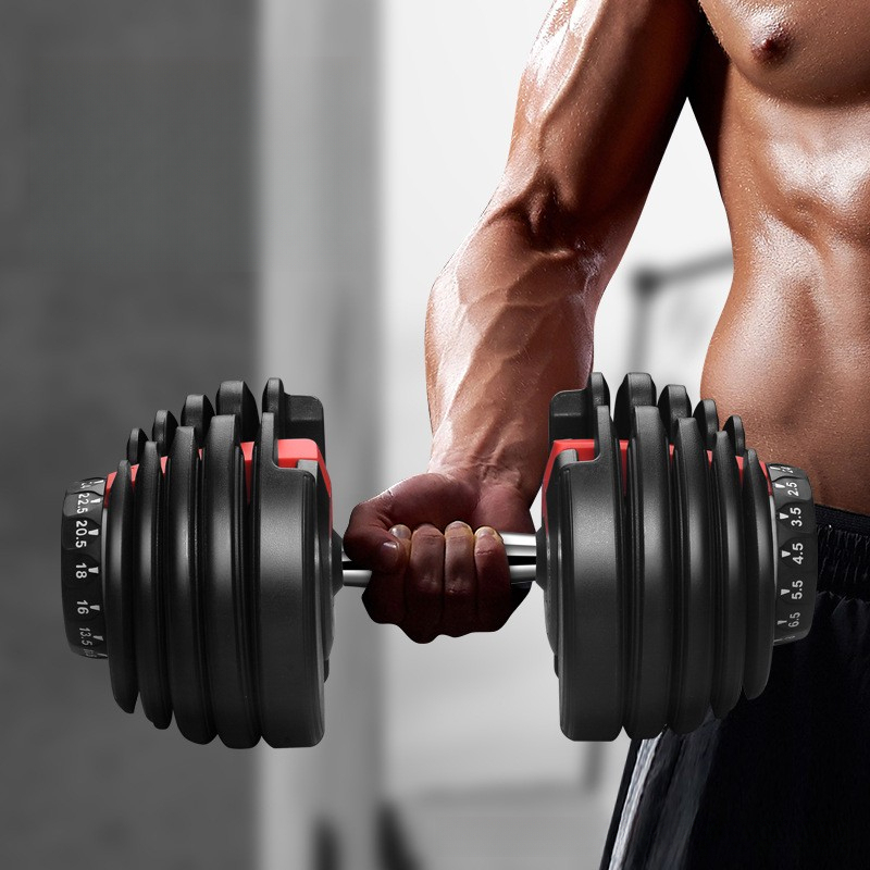 Adjustable Dumbbell Set 25/55/80/90LB – Quick Adjust Free Weights with Space-Saving Design for Home Gym, Strength Training & Muscle Building - View 3