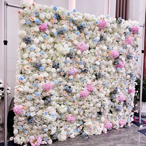 Minimalist <b>Flower</b> <b>Wall</b> Soft Floral Panel Modern <b>Artificial</b> <b>Flower</b> Backdrop For Home Wedding Party Indoor <b>Wall</b> Decor - Product Image 5