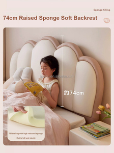 116091 Quanu Cama Infantil Moderna con Cabecera en Forma <span class=keywords><strong>de</strong></span> Pétalo, Cama Suspendida Color Crema y Juego <span class=keywords><strong>de</strong></span> Colchones, Cama <span class=keywords><strong>de</strong></span> <span class=keywords><strong>Princesa</strong></span> para Niñas - Product Image 2