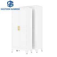 En stock, armoire de rangement moderne en acier compacte et durable avec étagères réglables pour le salon, organisation des bagages