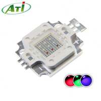 Puce LED COB à haute puissance 10W, couleur bleu profond 420nm-430nm, 12V 36V, Ra100, angle de vision 120°