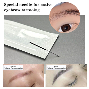 Aiguille de transplantation de cheveux pour sourcils à double usage - Tube creux pour cheveux naturels et entraînement, emballage stérile (30x80mm), 0.3g, faible MOQ - Product Image 5