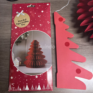 Ready to Ship Paper <strong>Christmas</strong> <strong>Tree</strong> High Quality Tabletop <strong>Christmas</strong> Decor 3D Honeycomb Xmas Ornaments Factory <strong>Clearance</strong> Sale - Product Image 4