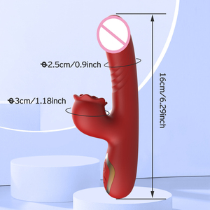 Venta al por mayor 2 en 1 Rosa flor consolador vibrador Anal vibrador clítoris succionador vibrador adultos juguetes sexuales para mujeres pareja masturbador - Product Image 2
