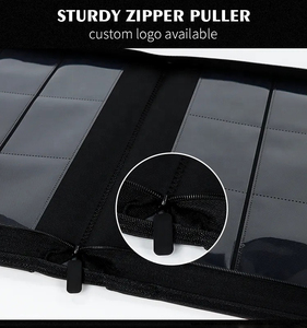 <span class=keywords><strong>JVD</strong></span> Fashion Album de cartes à collectionner en cuir PU avec 9 pochettes et 252 emplacements, fermeture éclair, compatible cartes 35pt, pour cartes TCG et cartes sportives - Product Image 3