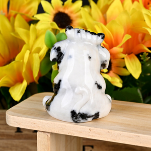 Esculturas de Animales de Piedra Natural Talladas en Cristal, Jaspes Zebra y Vacas Lecheras, para Decoración del Hogar, Venta al Por Mayor - Product Image 5