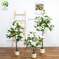 Dekorative Künstliche Magnolienbäume für Innenräume mit Realistischen Blüten und Verzierungen aus Kunststoff