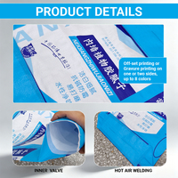 Sac tissé en PP avec valve, laminé BOPP, étanche à l'humidité, pour emballage de ciment et poudre de mastic, capacité 25 kg, personnalisable