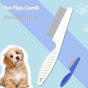 Qbellpet Juego de removedor de garrapatas y pulgas para perros de 3 piezas Ecológico TPR Amarillo Naranja Verde Peines de aseo de plástico para perros grandes y pequeños - Product Image 2