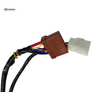 Faisceau de câblage personnalisé pour capteur automobile, faisceau de câblage à branche unique avec connecteur cyan, OEM 12V 24V - Product Image 5