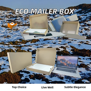 Boîte cadeau d'expédition rigide en matériaux recyclés écologiques, doublure en éponge, lamination mate, gaufrage, pour les petites entreprises - Product Image 2