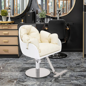 Silla de Peluquería Giratoria de Cuero con Altura Ajustable, Equipo de Peluquería Más Popular - Product Image 1