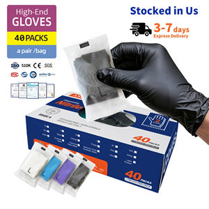 Guantes de Nitrilo Desechables de Grado <span class=keywords><strong>M</strong></span>édico con Empaque Individual en Práctico Paquete de <span class=keywords><strong>2</strong></span> para Procesamiento, Salón y Cuarto Limpio - Product Image 1