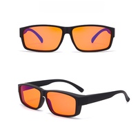Usine Pas Cher Rouge Orange PC Lentille Anti Rayonnement Lumière Bleue Blocage Filtre Bleu Coupe Nuit Ordinateur Lunettes De Sommeil pour Femmes Hommes