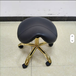 Adjustable Stainless Steel Beauty Technician Nail Art Swivel Saddle Chair with Leather Seat-Salon Tattoo <b>Stool</b> - Product Image 6