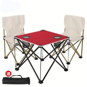 Chaise de loisirs avec mini table, mobilier d'extérieur moderne léger, tables et chaises pliantes portables pour le camping - Product Image 3