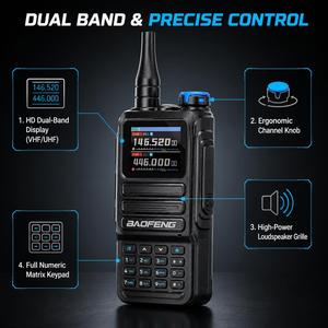 Baofeng BF-K7 Dual Band <b>Walkie</b> <b>Talkie</b> IP67 Waterproof Heavy Duty <b>Walkie</b> <b>Talkie</b> 10W Tri-Power 1000CH Long Range Two Way Radio - Product Image 2