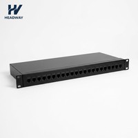 Panneau de brassage vierge non blindé 1U 24 ports, cadre Keystone horizontal vide pour montage en rack 19 pouces, couleur noire CPL-NAU-1U024R-HM