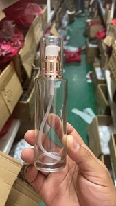 Travel Size 30/50/100ml Glass <b>Pump</b> <b>Spray</b> Bottles - Silk Screen Cosmetic Packaging - Product Image 3