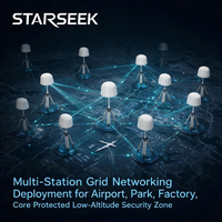Détecteur passif de drones Starseek XS2605 100 MHz-6 GHz à balayage de spectre, portée DF 4 km, équipement de surveillance anti-interférence 360° pour drones