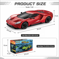 Coche RC Ford GT a Escala 1/24, Coche de Derrape para Niños, Escala 1:24, 2.4G, Juego de Luces Completo, Velocidad Máxima, Mini Coche RC de Interior, Juguetes, Caja Sellada