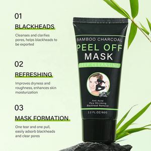 Mascarilla Facial Negra de Carbón de Bambú de 60g para el Cuidado de la Piel, Limpieza Profunda y Eliminación de Puntos Negros, Venta al por Mayor - Product Image 4