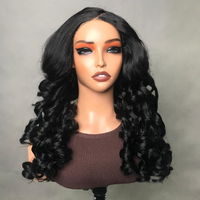 Pelucas de Cabello Humano con Encaje HD 7x5, Sin Pegamento, Ondas Sueltas, Encaje Precortado, Densidad 250, Cabello Natural Doble, Rizado y Voluminoso