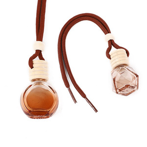 Custom Attar Brown Color <b>Mini</b> Auto Recycled Decorative Apple Car Diffuser <b>Bottle</b> Hanging Perfume - Product Image 1